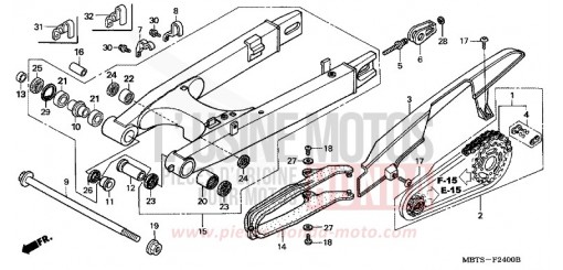 REAR CUSHION (XL1000V) XL1000V5 de 2005